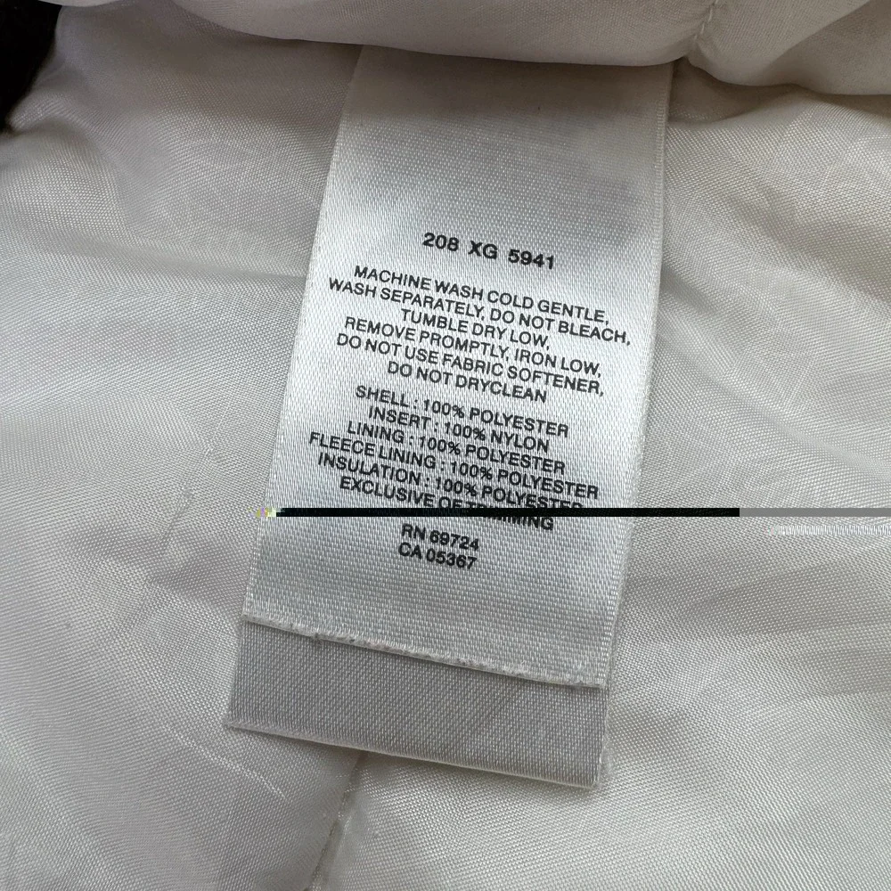 Columbia Youth 18/20 Hooded Winter‎ Coat Jacket White Green Fleece Lined READ